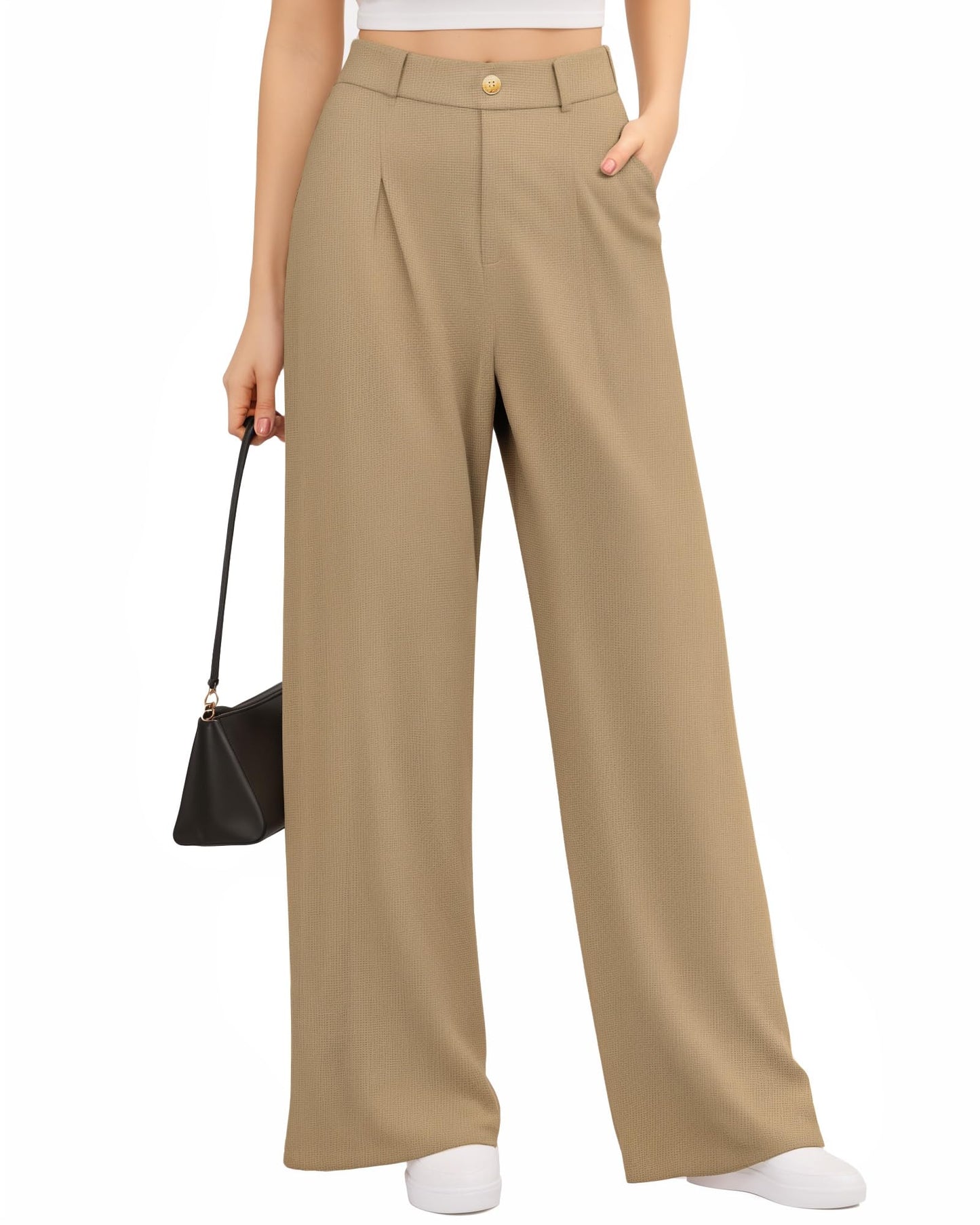 CLOZOZ Women's Wide Leg Pants High Waist Palazzo Pants