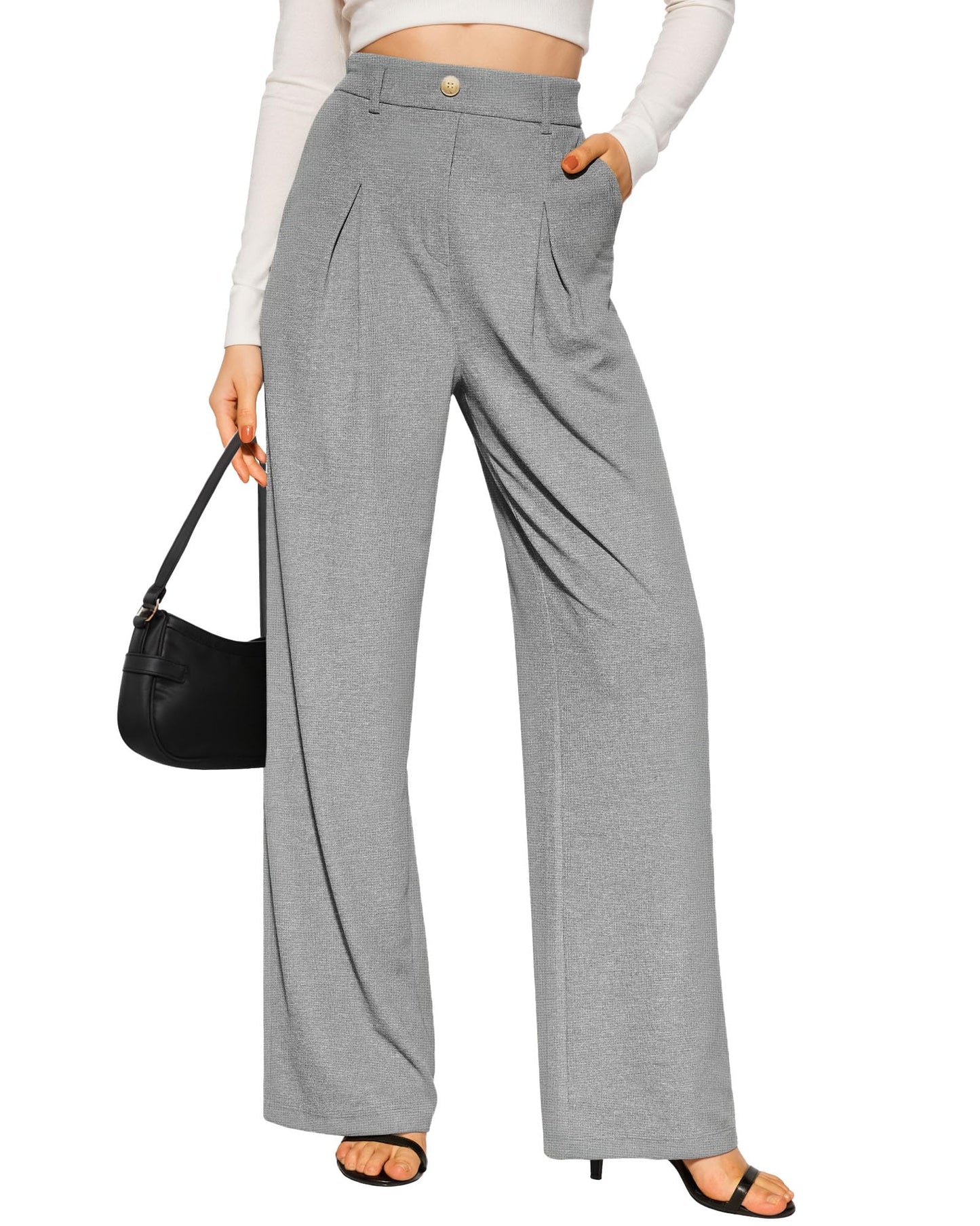 CLOZOZ Women's Wide Leg Pants High Waist Palazzo Pants