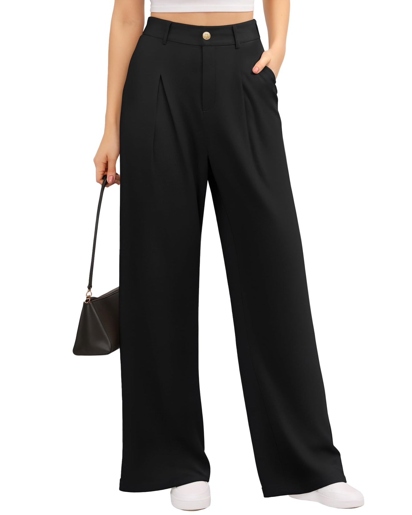 CLOZOZ Women's Wide Leg Pants High Waist Palazzo Pants